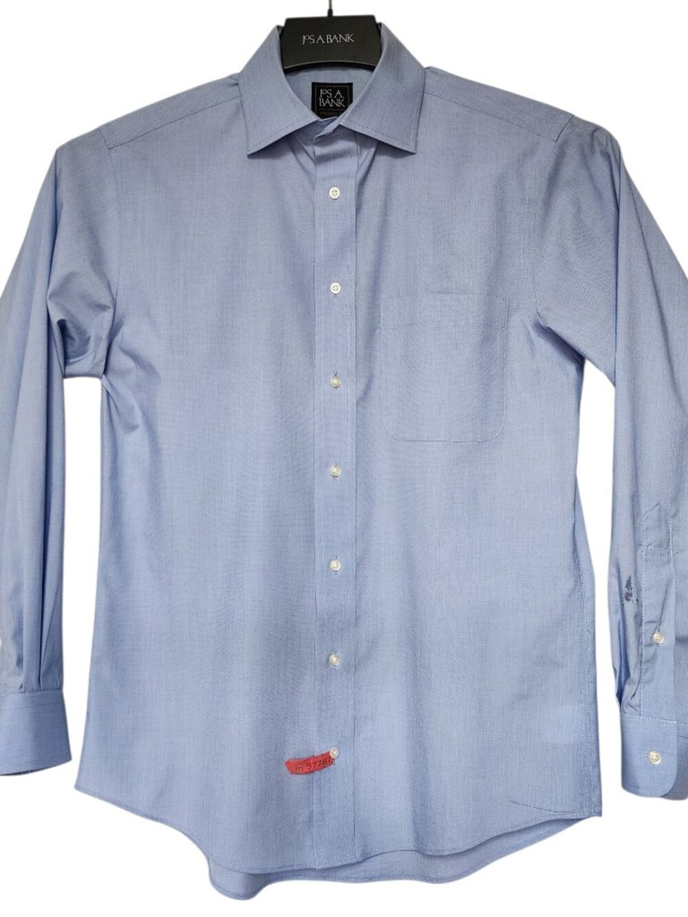 15 33 Blue Shirt Slim Fit Jos A Bank Traveler Travel Tech Cotton Blend Non Iron